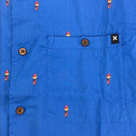 🔹HURLEY- BUTTON UP Collared SHORT SLEEVE SHIRT - Picture 7 of 9